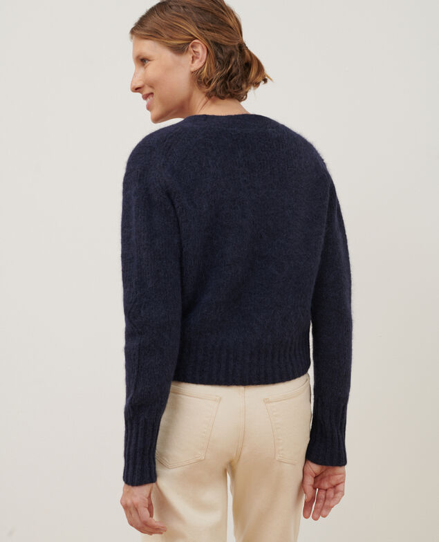 Cardigan aus Alpakamischwolle A692 navy