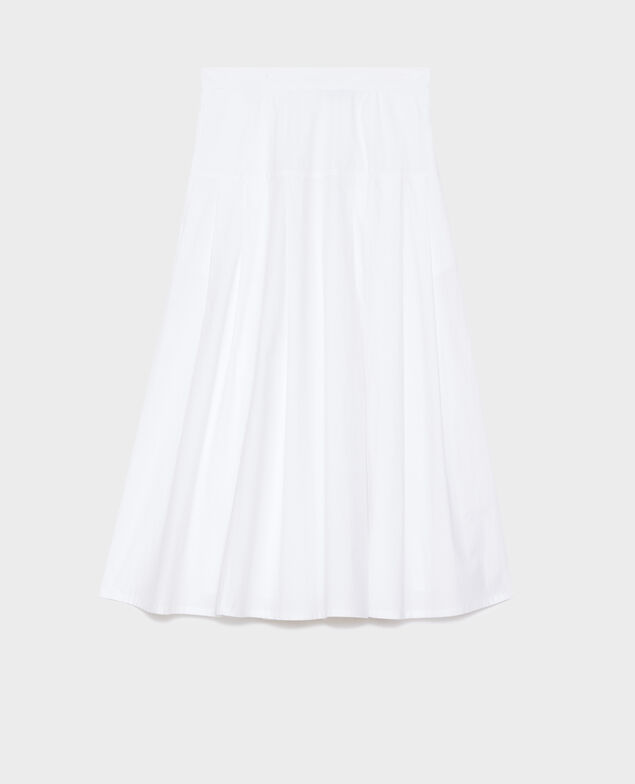 Langer Rock aus Baumwolle 0007 white