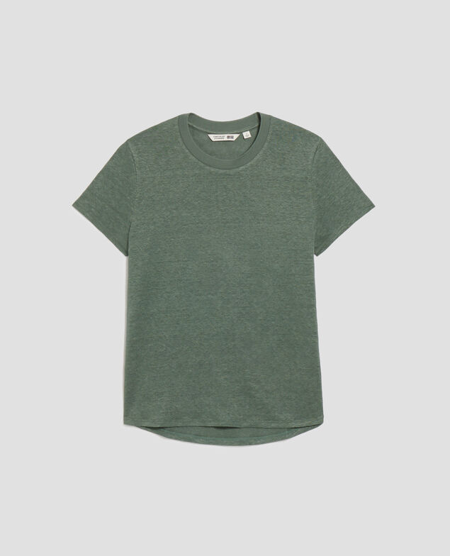 AMANDINE - T-Shirt mit Rundhalsausschnitt aus Baumwolle U570 olive