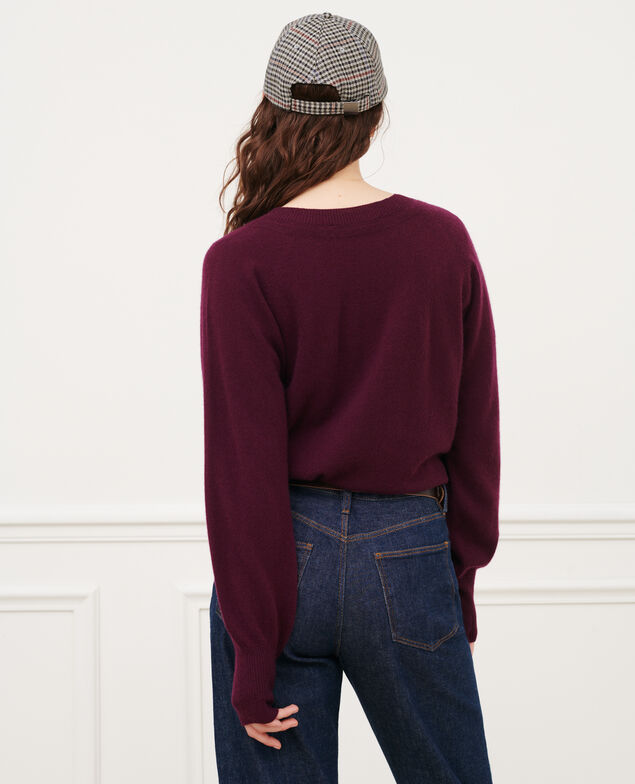 Pullover mit Rundhalsausschnitt aus Kaschmir 8854 18 wine