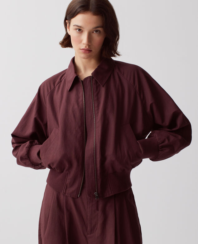Kurze Jacke mit Reißverschluss J380 decadent chocolate