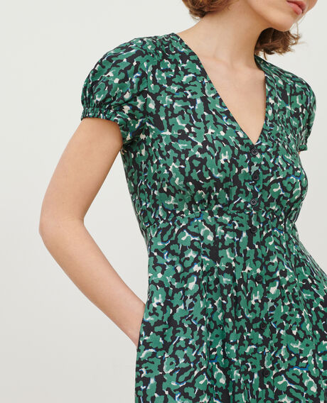 LUDIVINE - Fließendes gemustertes Kleid