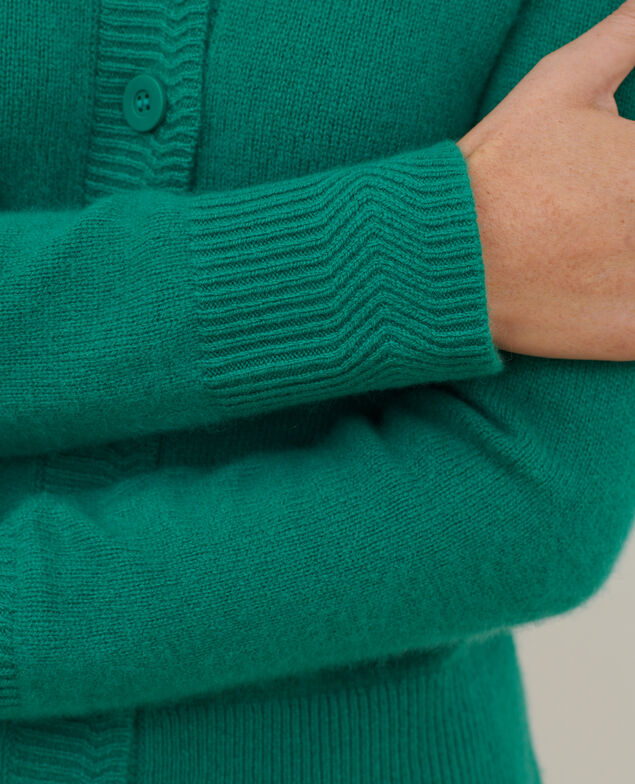 Cardigan aus Kaschmir 0553 emerald green