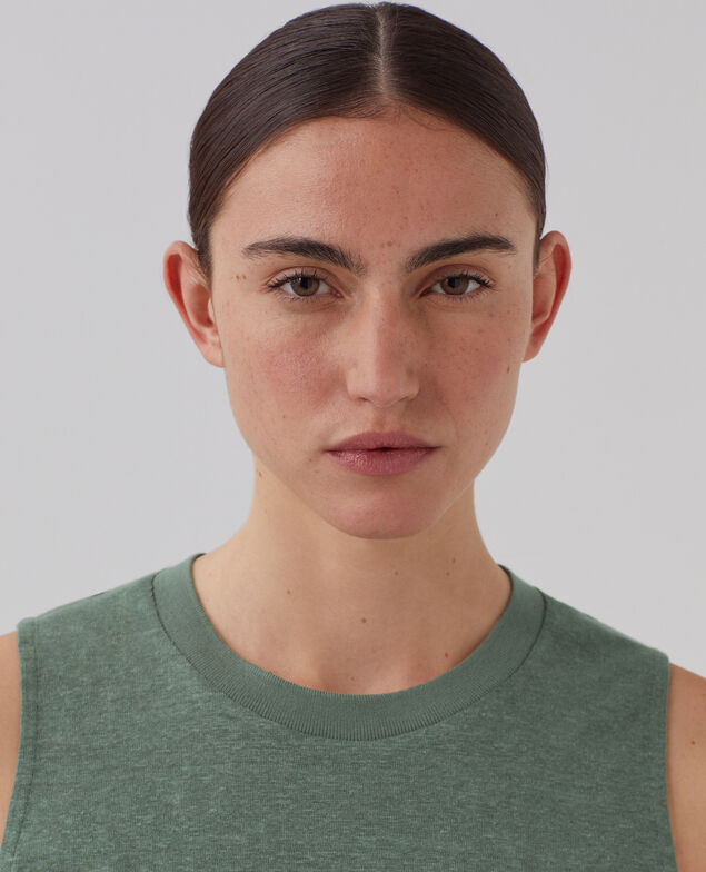 MARCELLE - Top aus Leinen U570 olive