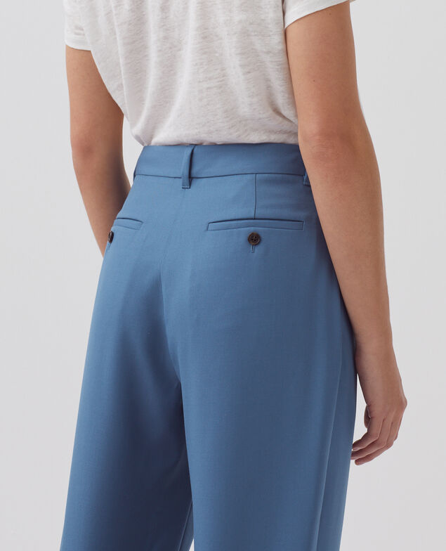 PEGGY - Karottenhose aus Wolle A622 blue horizon