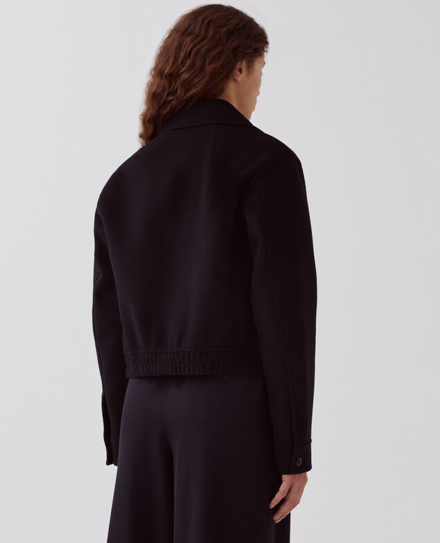 Kurzer wendbarer Blouson aus Wollgemisch