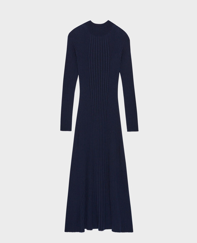 Langes Kleid aus Merinowolle