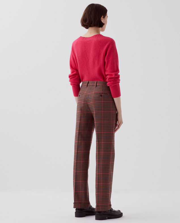 COLETTE – Hose mit geradem Bein I121 check pink