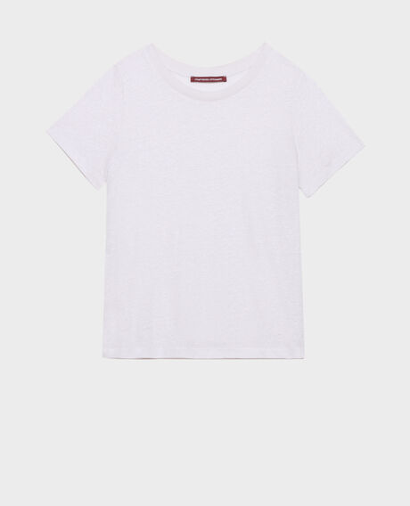 AMANDINE - T-Shirt mit Rundhalsausschnitt aus Leinen 0700 lilac hint 2ste055f05