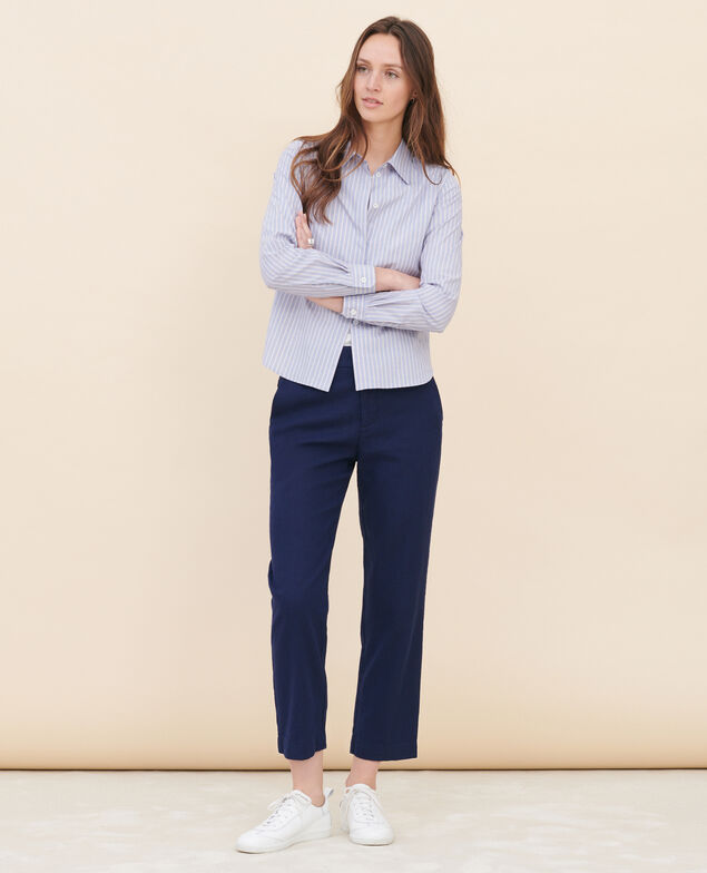 MARGUERITE - Zigarettenhose Maritime blue