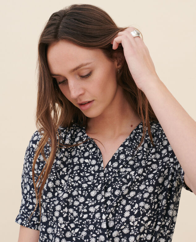 Wickelkleid 96 print navy