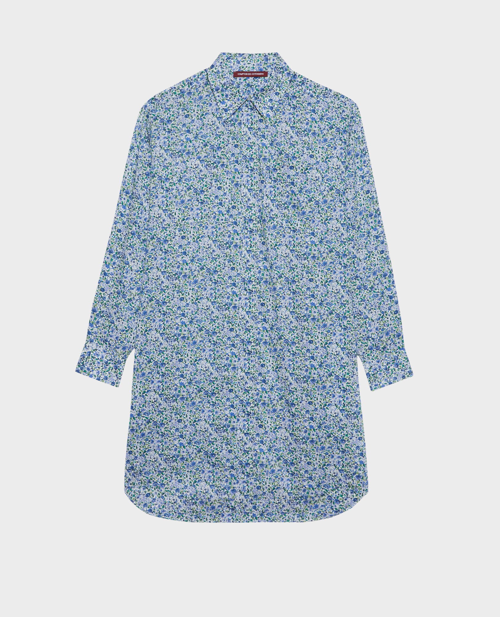 Hemdkleid aus Baumwolle 92 print blue 2sdr347c01