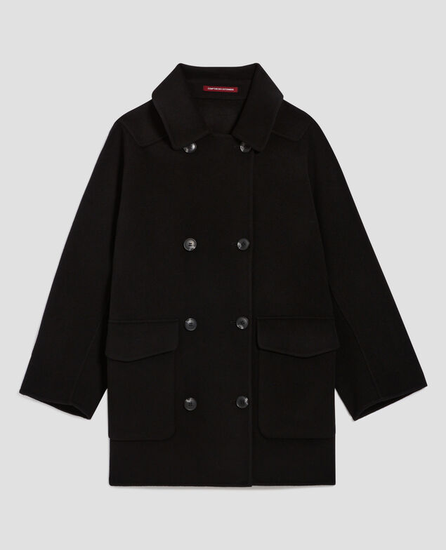 Wendbarer Caban aus Wolle und Kaschmir A091 black