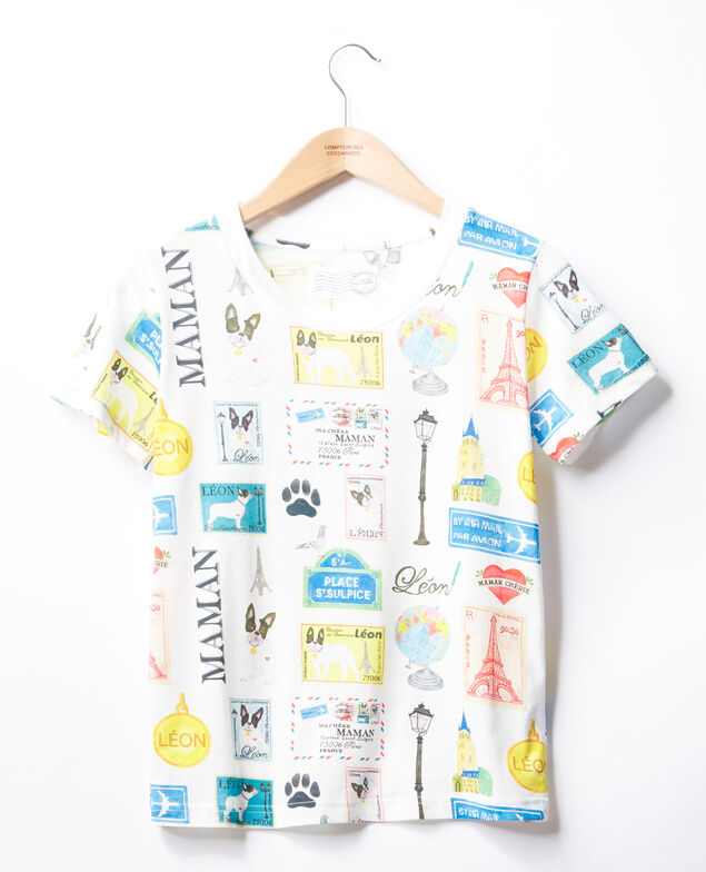 T-Shirt Léon und Paris Off white