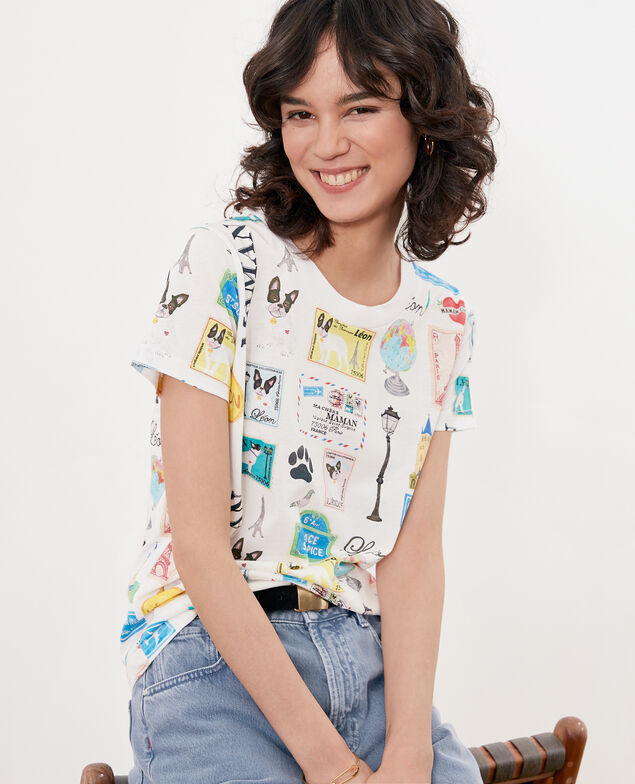 T-Shirt Léon und Paris Off white