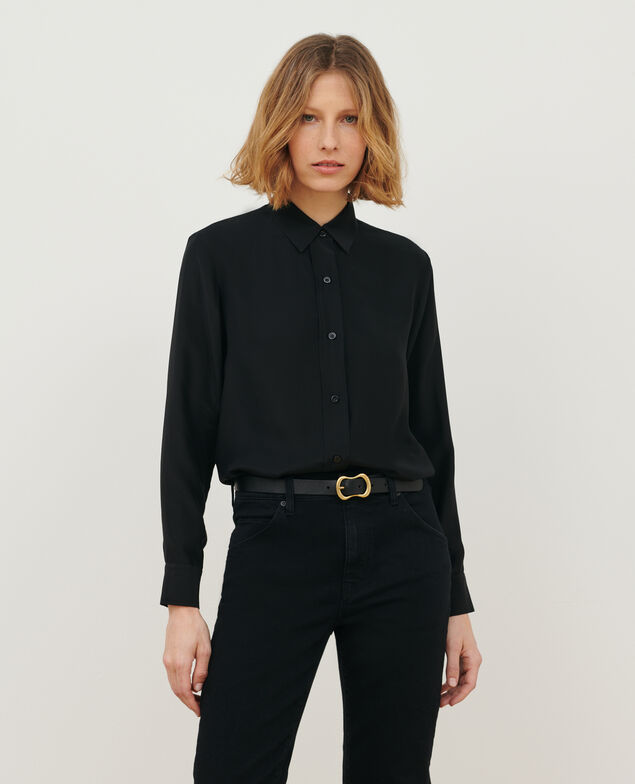 SIBYLLE - BLUSE AUS SEIDE Black beauty