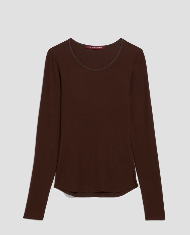 Enganliegendes T-Shirt I370 emperador coffee