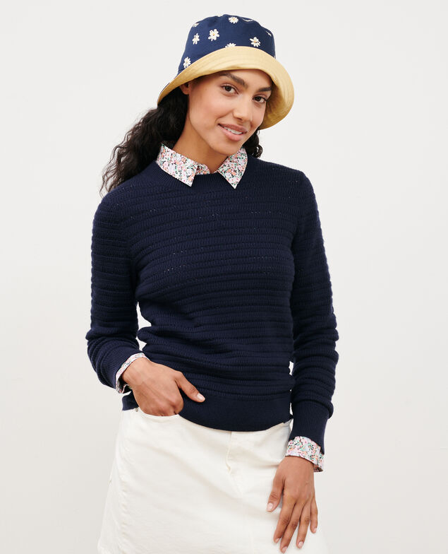 Pullover mit Ajourmuster aus Merinowolle 4277 night_sky