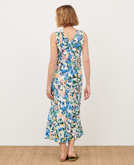 Langes fließendes Kleid A610  eden blue 3sdr273v02