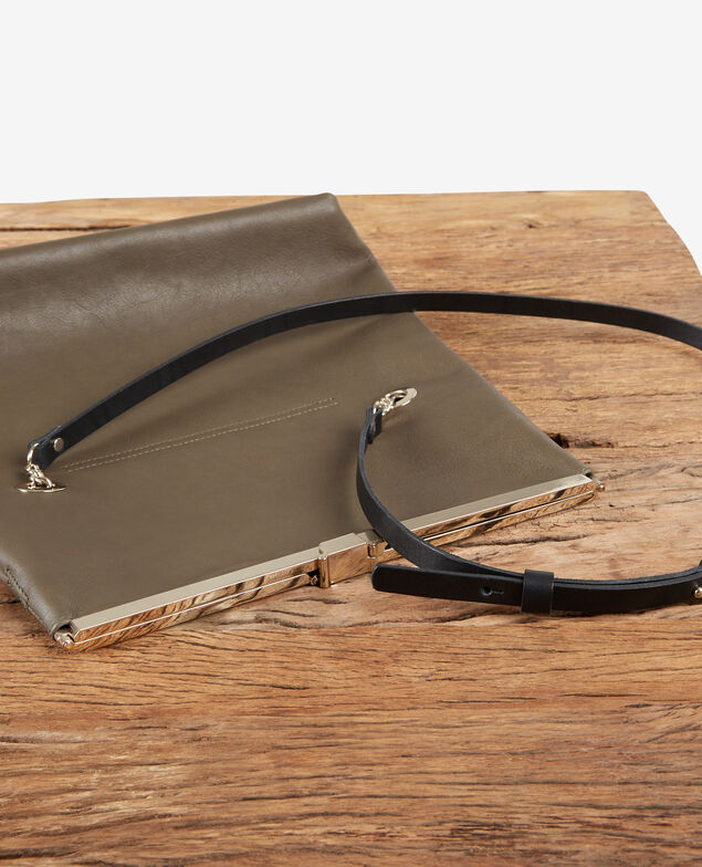 Ledertasche  Kaki
