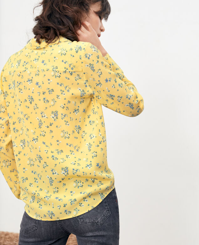Bedruckte Seidenbluse Lillybell lemon
