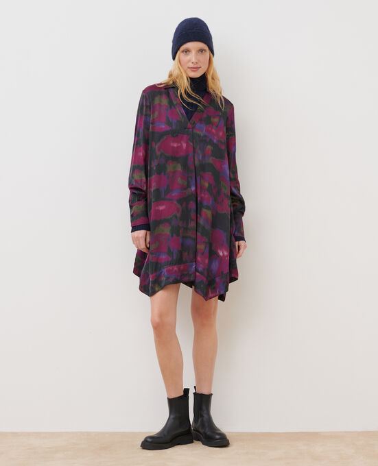 Fließendes gemustertes Kleid A770 PRINT BOLERO PURPLE