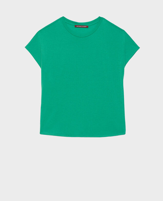Weites T-Shirt aus Baumwolle 0542 pine green