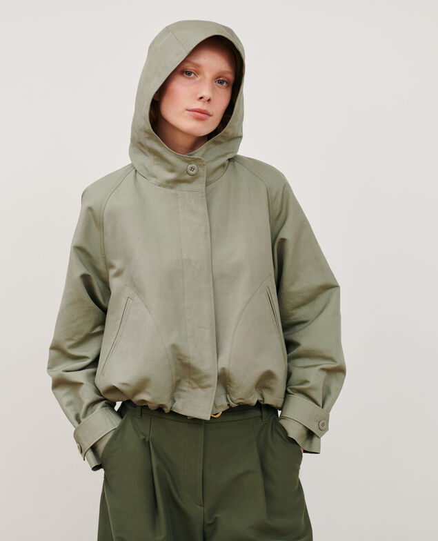 Blouson aus Mischleinen 0560 vetiver