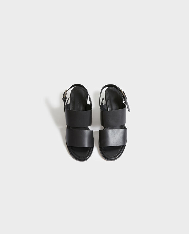 Ledersandalen mit Absätzen 09 black