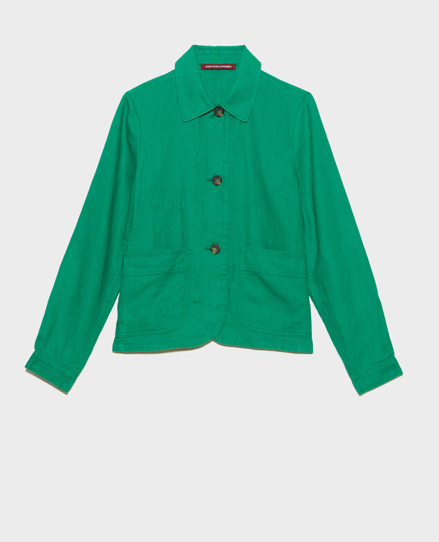 Leinenjacke 0542 pine green