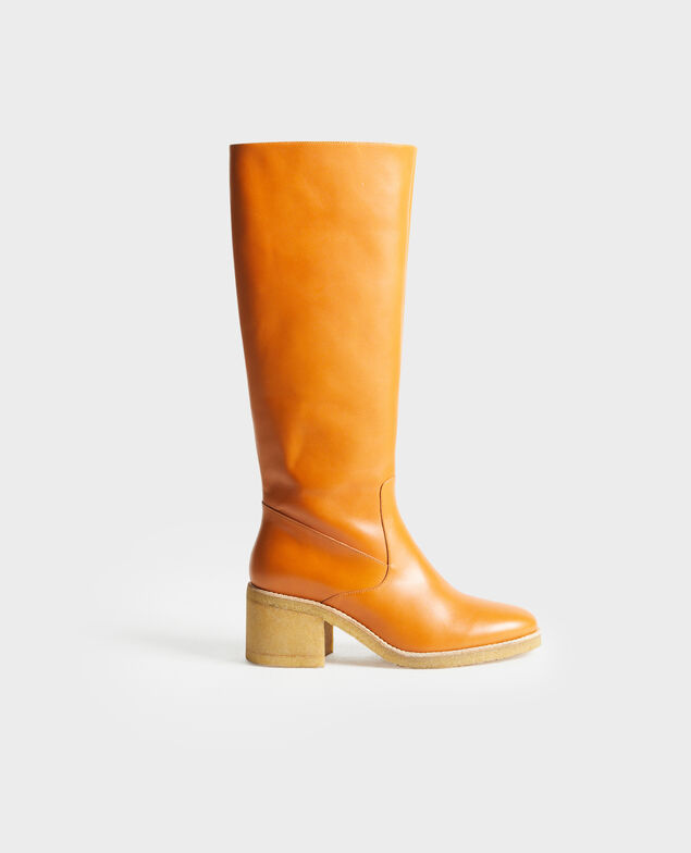 Lederstiefel mit Kreppsohle 4249 camel Payenne