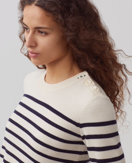 MADDY - Pullover aus Merinowolle im Marinelook