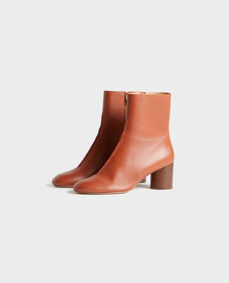 Lederboots mit Absatz