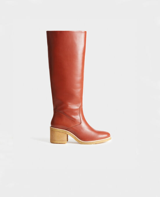 Lederstiefel mit Kreppsohle BRANDY BROWN