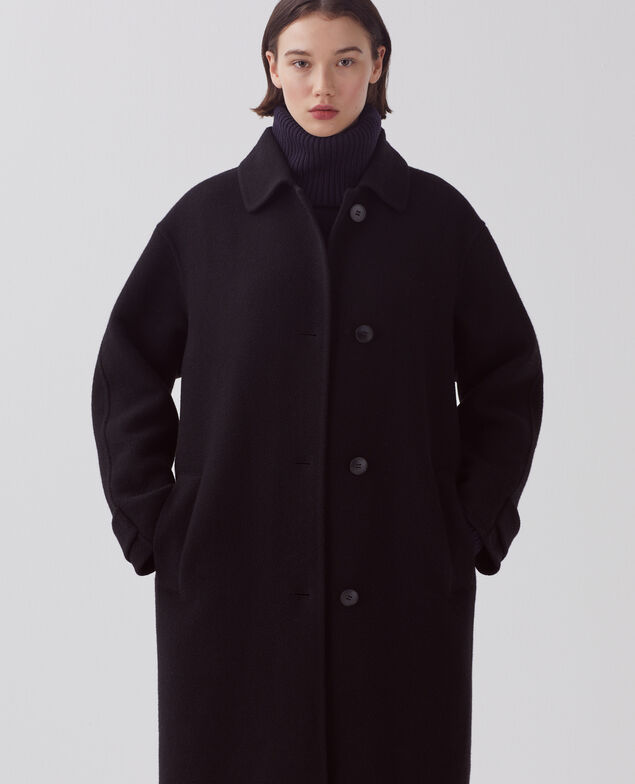 Langer Mantel H091 black beauty