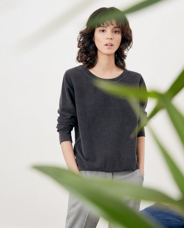 Umgekrempeltes Leon-Sweatshirt Noir