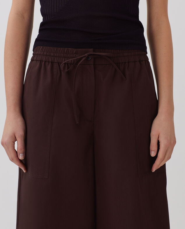 YVONNE - Weite Hose J790 chocolate plum
