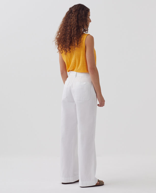 BLANDINE - Gerade Hose H001 brillant white