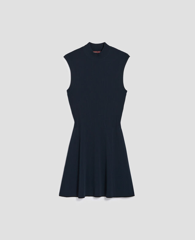 Kurzes Strickkleid J690 blueberry