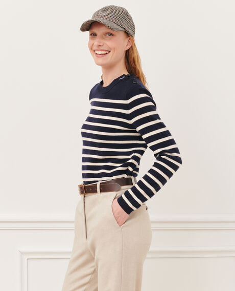 MADDY - Pullover aus Merinowolle im Marinelook Stp nv wht Liselle