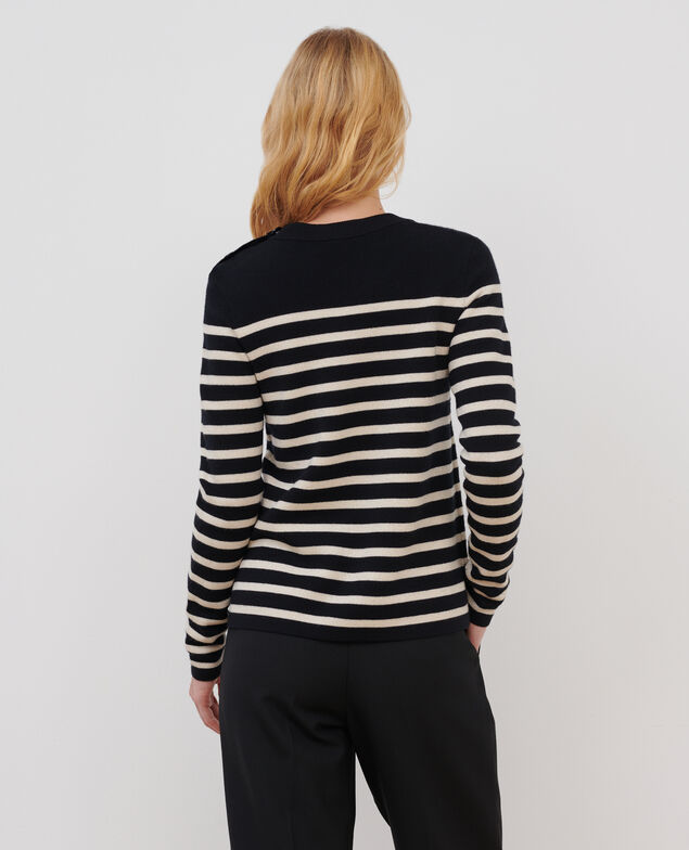 MADDY - Pullover aus Merinowolle im Marinelook 8824 09 black