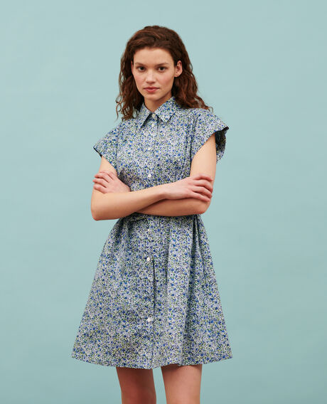 Kurzes Kleid aus Baumwollvoile 7050 92_print_blue 2sdr212c01