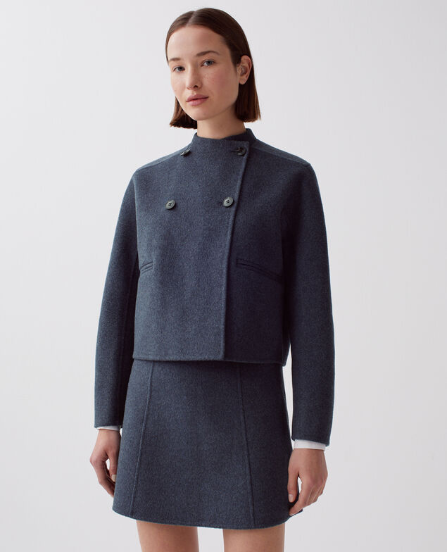 Kurze, doppelseitige Jacke I680 blue nights