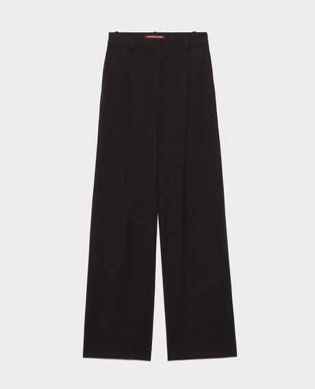 YVONNE - Weite Hose mit Falten 8853 09 black 2wpj095v08