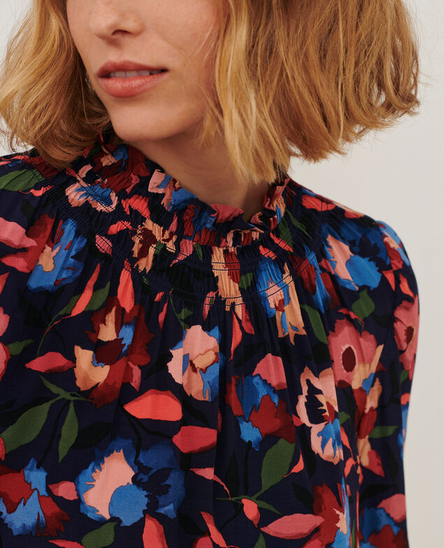 Gemusterte Bluse 8858 69 navy print