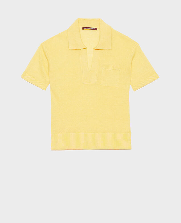 Leichtes Poloshirt aus Leinen Lemon drop