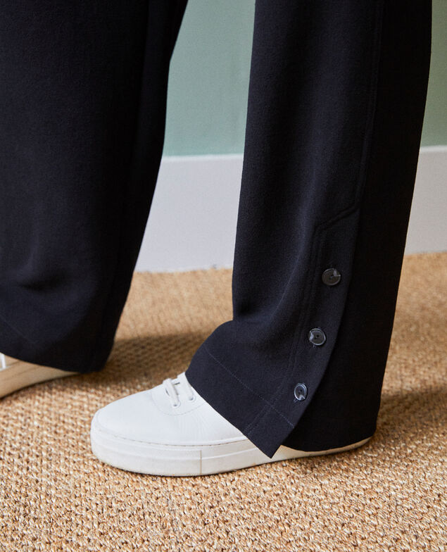 Hose mit Knopfdetail Noir