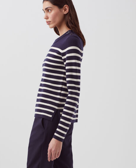 MADDY - Pullover aus Merinowolle im Marinelook 8875 69 navy stripes 2wju244w21