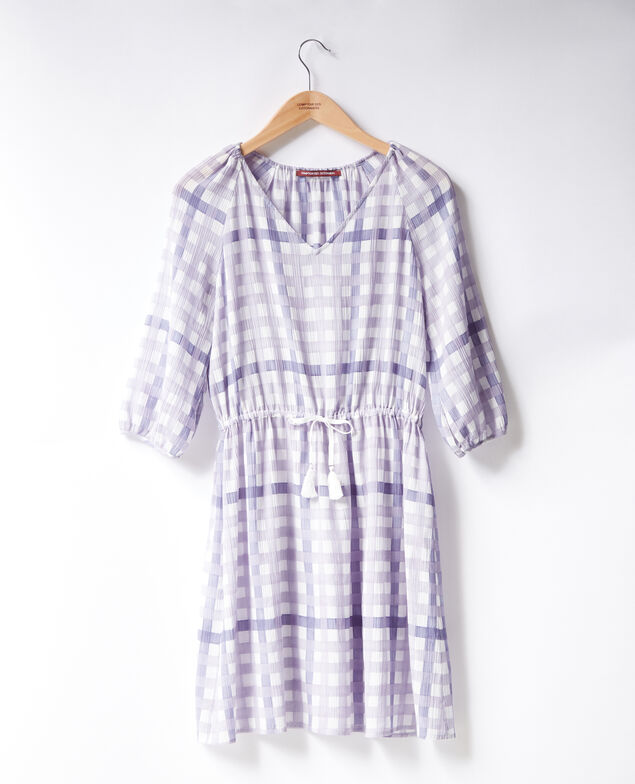 Gemustertes Kleid Ghingham iris