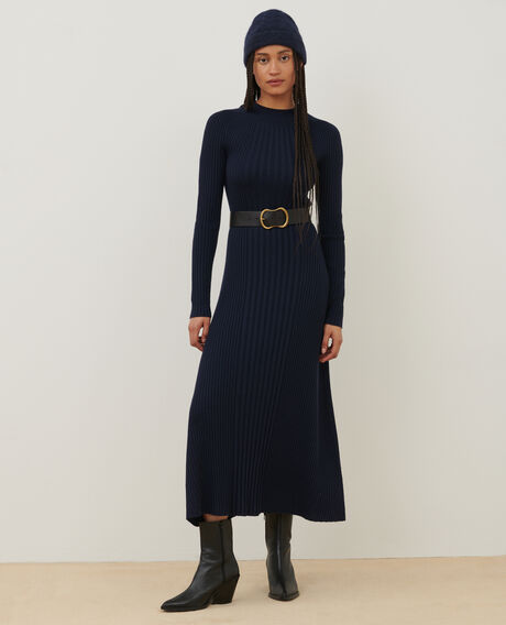 Langes Kleid aus Merinowolle